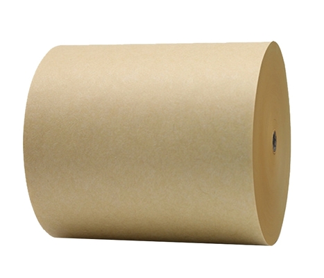 Eco Friendly Wrapping Paper Roll for Craft Gift Bag Packaging Sheet Jumbo Roll Material Clay Coated Brown Kraft Paper
